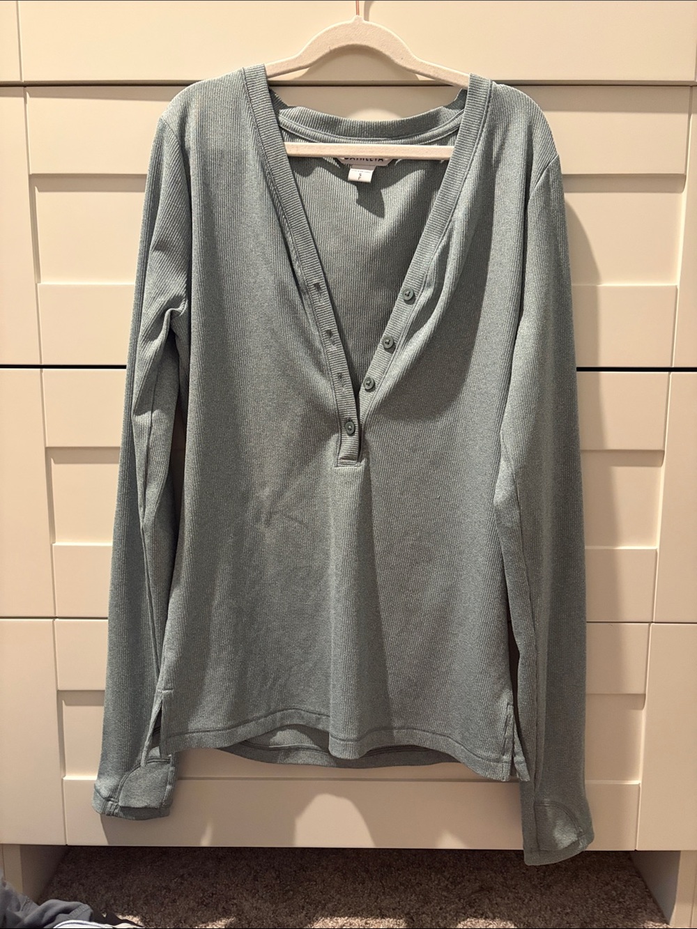 Athleta Sage Ribbed Henley Top